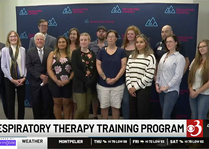 group of new students in the respiratory therapy training program