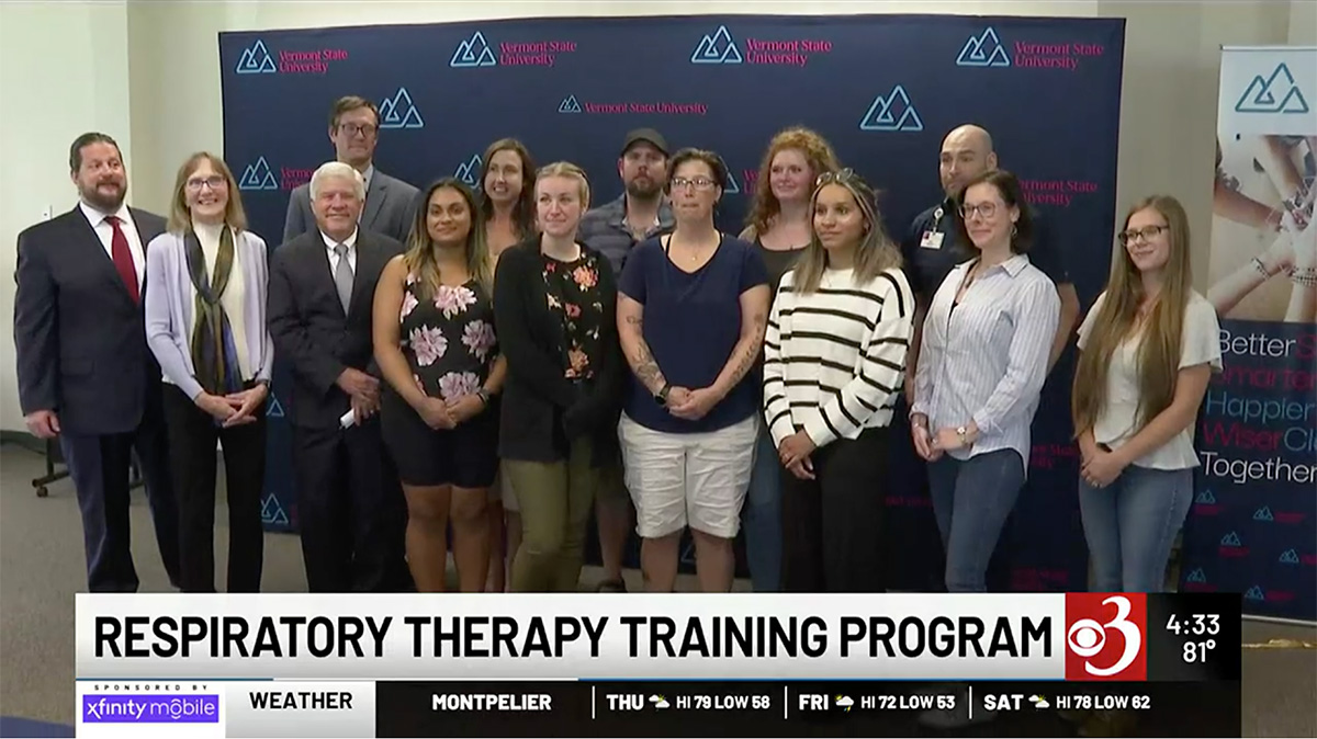 group of new students in the respiratory therapy training program